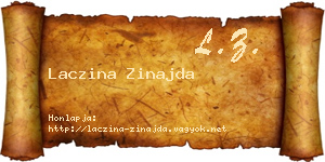 Laczina Zinajda névjegykártya